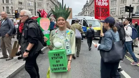 Thousands Activists Converge in Central London to Challenge President Trump's Return Diplomatic Journey